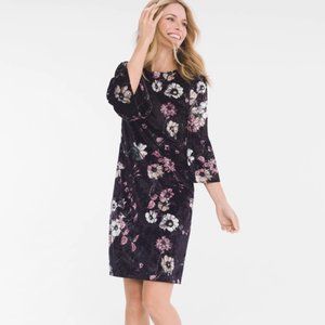 VELVET FLORAL DRESS